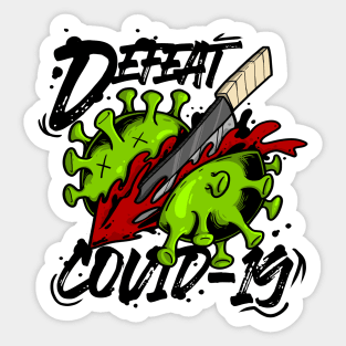Defeat corona virus Sticker
